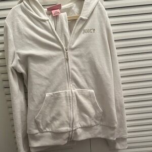 Juicy Couture Kids White Zip-Up Jacket